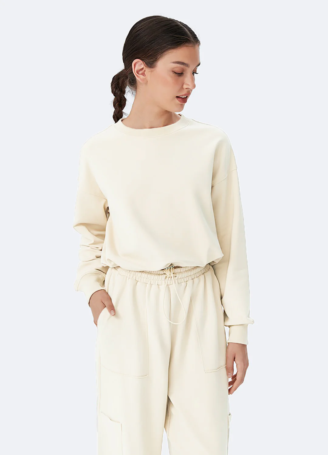 Cream Cozy Lounge Set for Women - Image 3