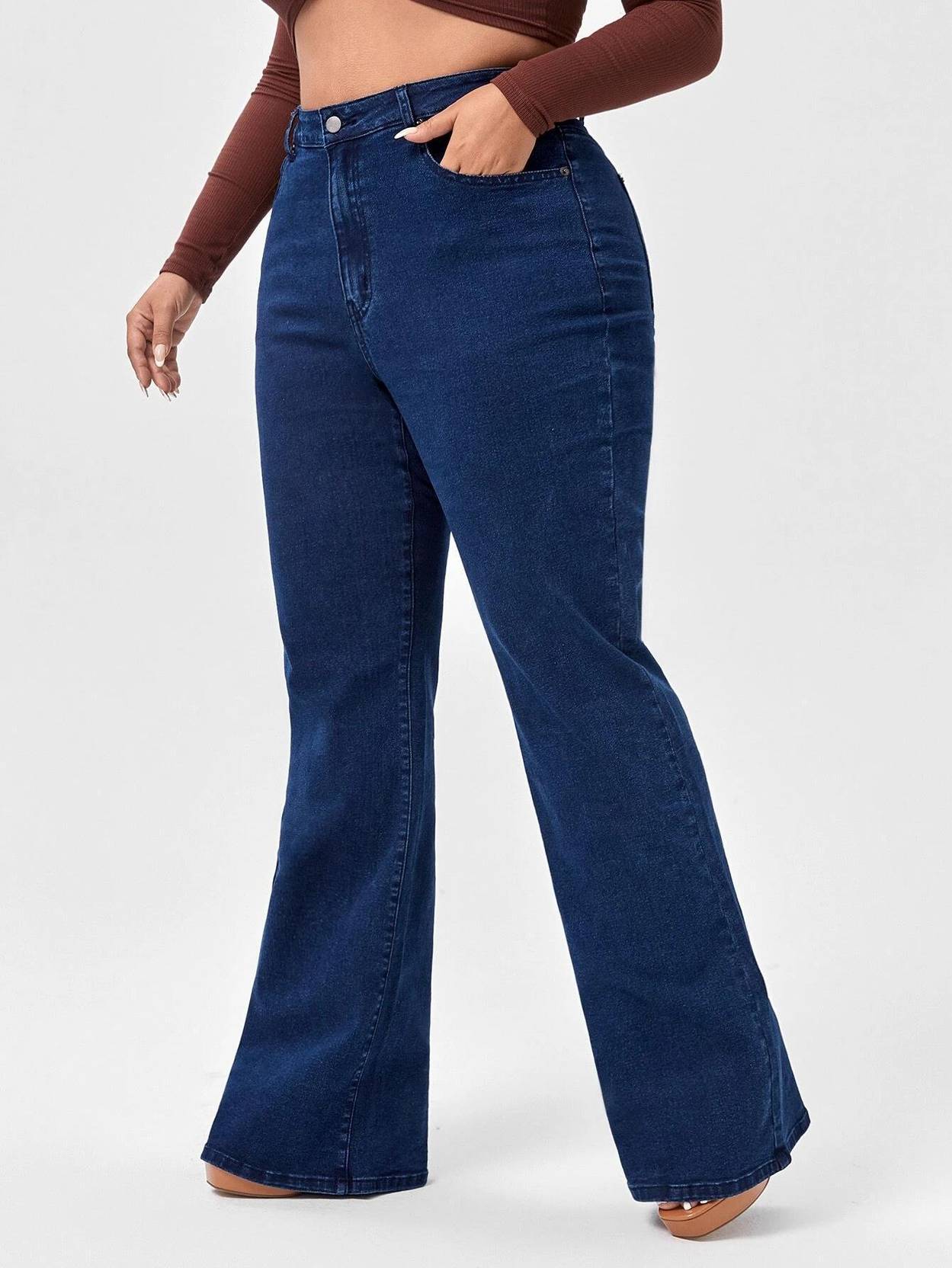 Curvy CLOSET Women Regular Mid Rise Dark Blue Jeans - Image 3