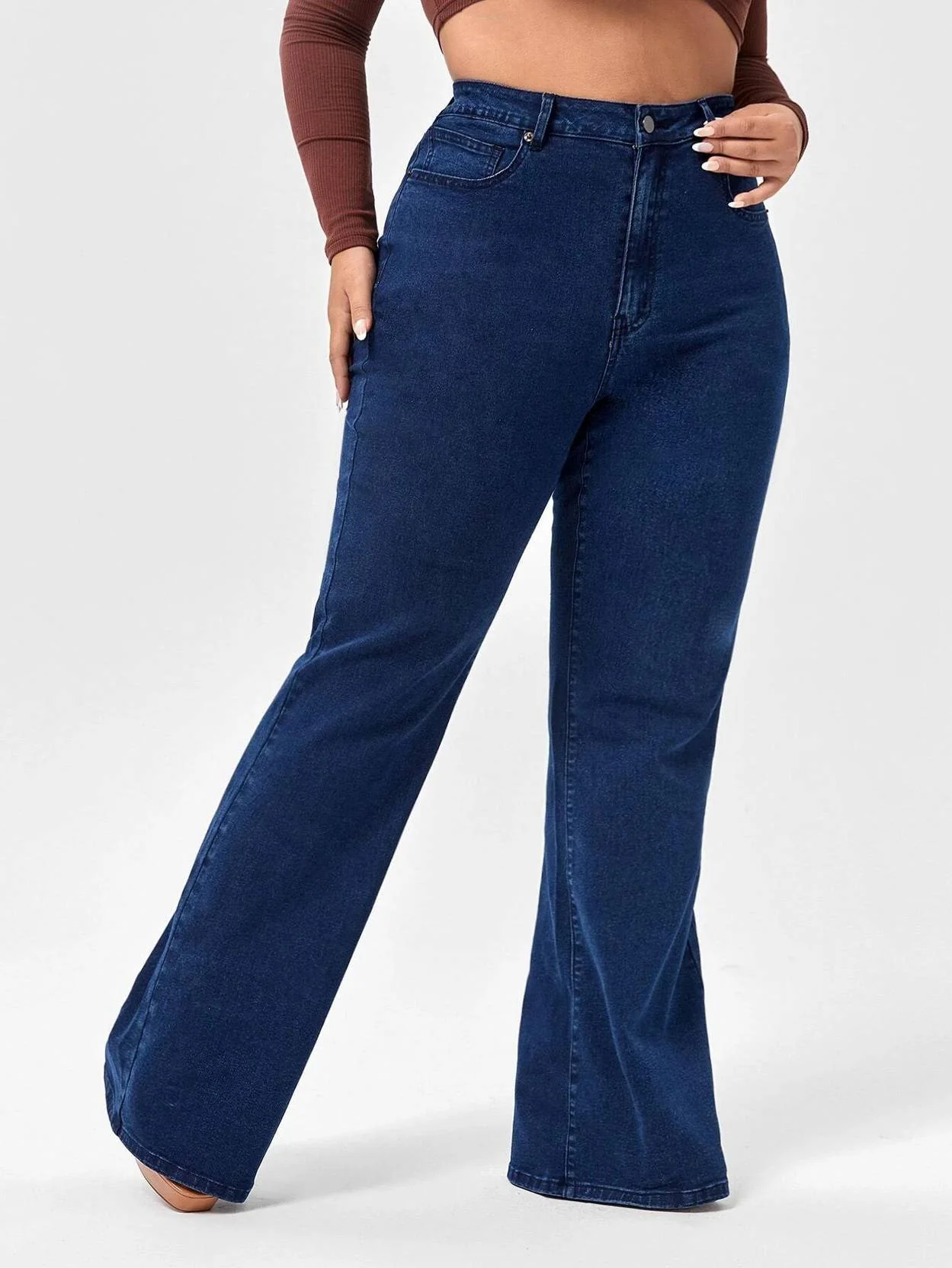 Curvy CLOSET Women Regular Mid Rise Dark Blue Jeans - Image 4