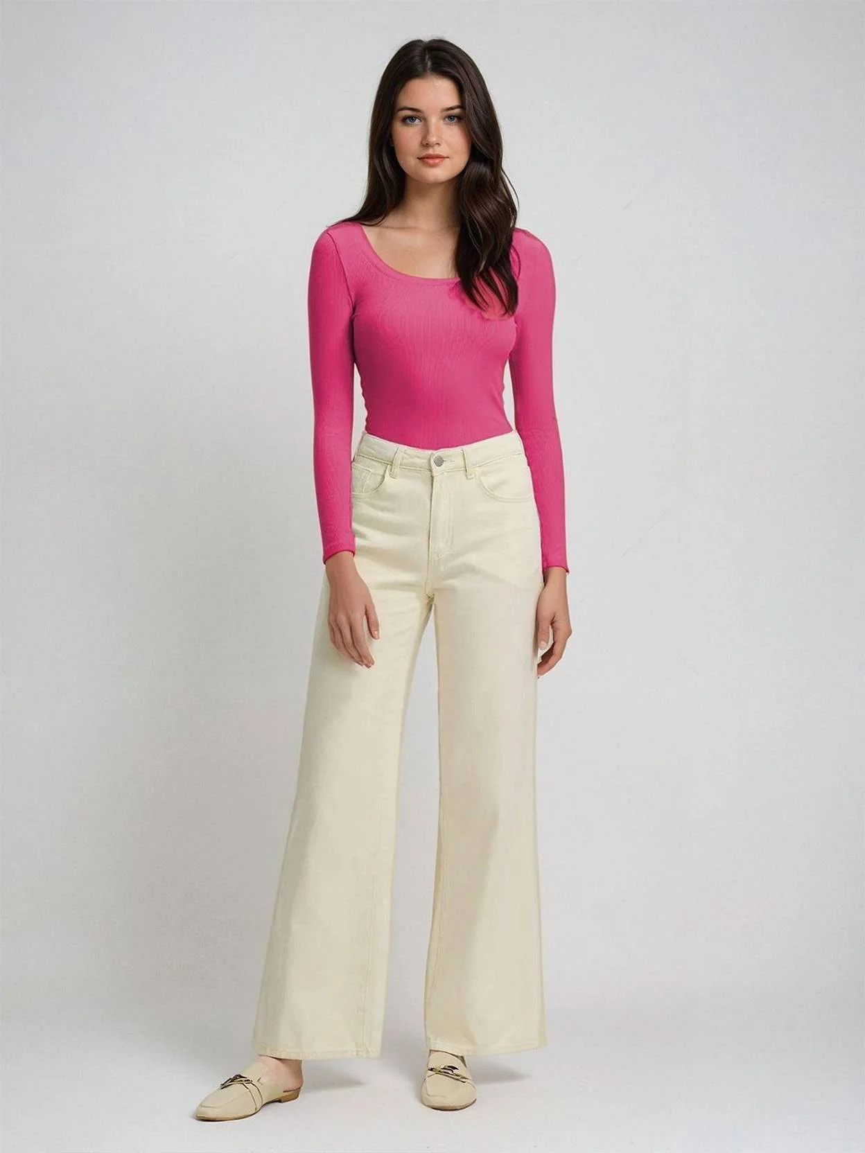 KOTTY Casual Regular Sleeves Solid Women Pink Top - Image 4