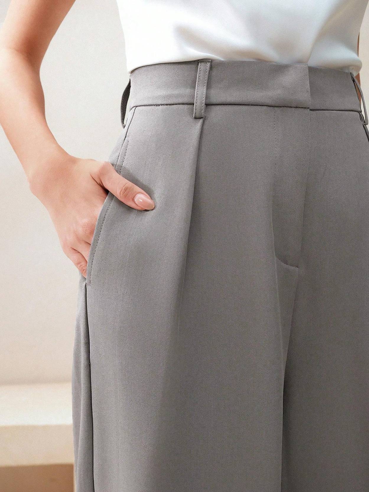 KOTTY Women Relaxed Grey Viscose Rayon Trousers - Image 5